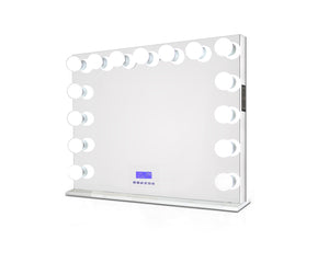 Mega G-Series LED Vanity Mirror with Bluetooth Speaker and Power Outlet